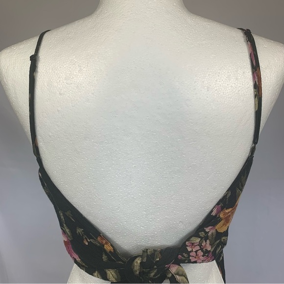 American Eagle Jumpsuit Onesy Palazzo Pant Adjusts Bold Boho Botanical Event M - Picture 8 of 11